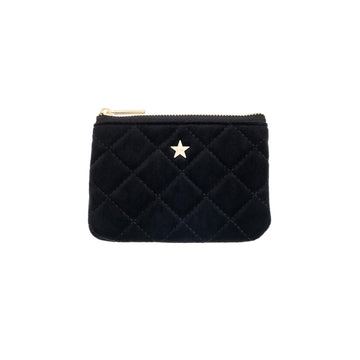 VELVET QUILTED MINI POUCH
