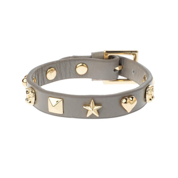 LEATHER SIGN STUD BRACELET