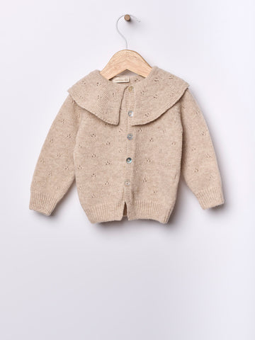 CARDIGAN KNITTED IN MERINO WOOL HAPPY GIRL