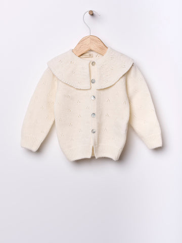 CARDIGAN KNITTED IN MERINO WOOL HAPPY GIRL