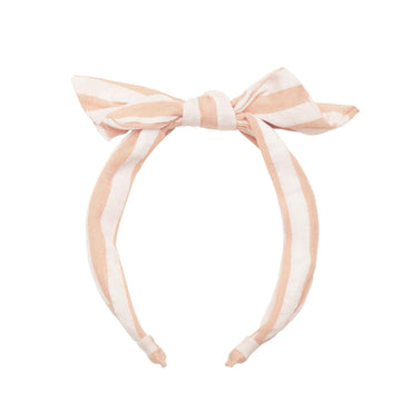 WIDE STRIPE TIE HEADBAND