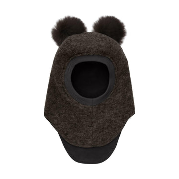 BALACLAVA WOOL ALPACA POMPOMS