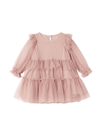 DALVINA LS TULLE DOTTY DRESSES