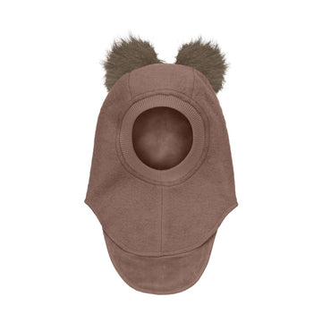 BALACLAVA WOOL ALPACA POMPOMS