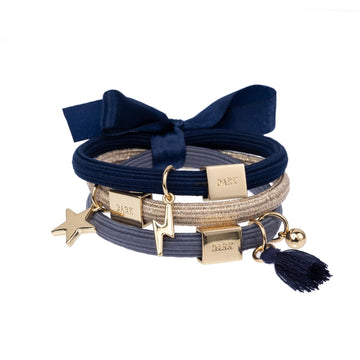 HAIR TIES 3PK CHARM COMBO