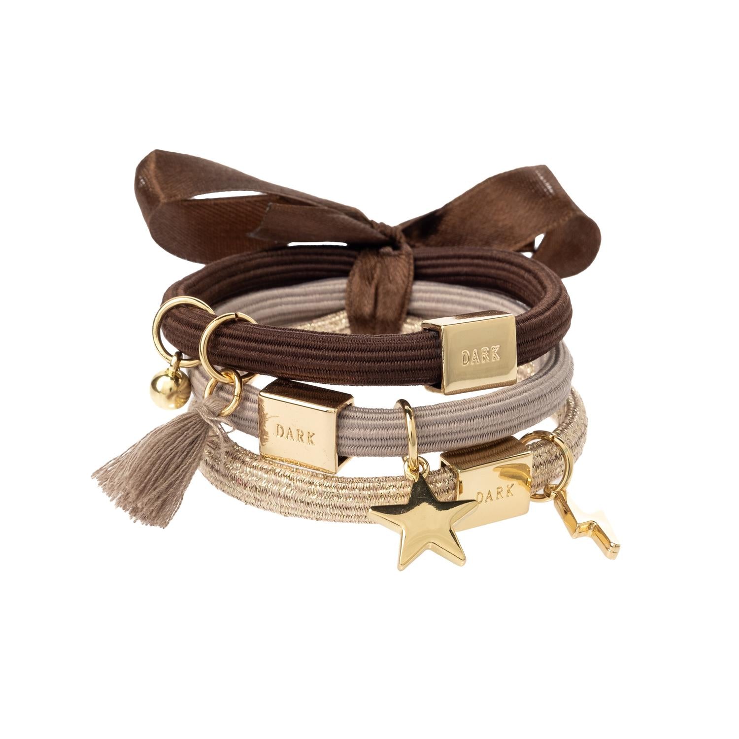 HAIR TIES 3PK CHARM COMBO