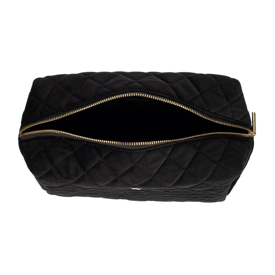 VELVET QUILTED MAKE-UP POUCH SMALL