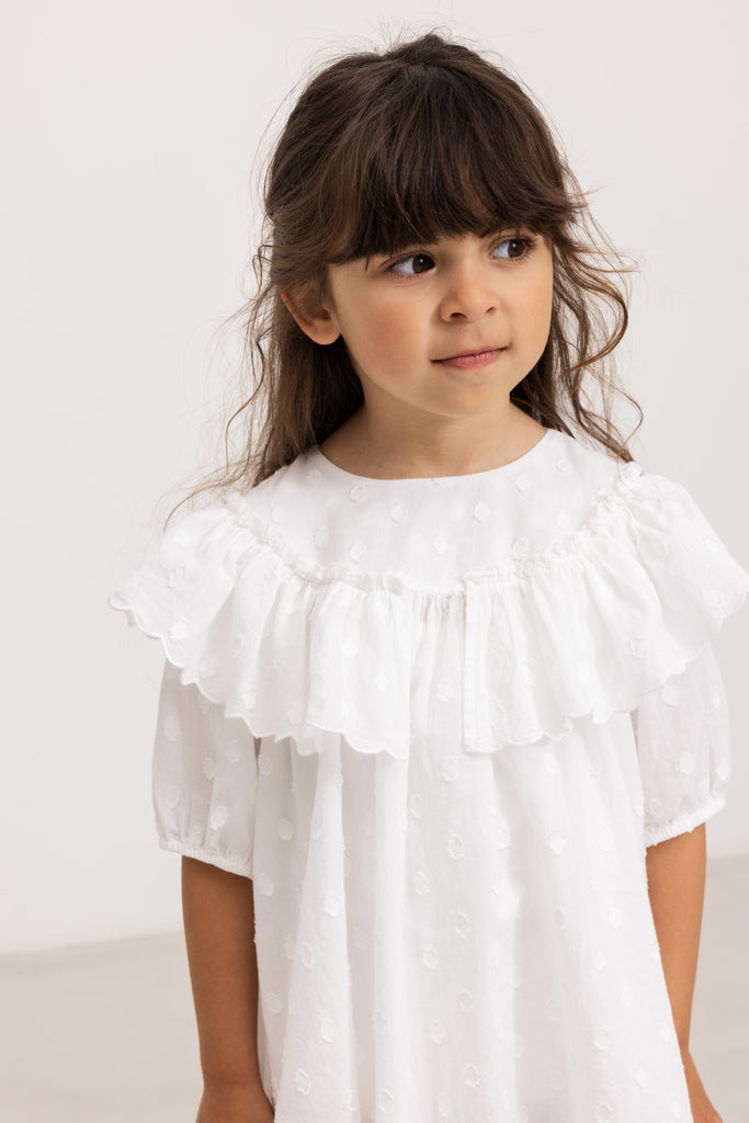 DELSA DOBBY DOTS DRESS