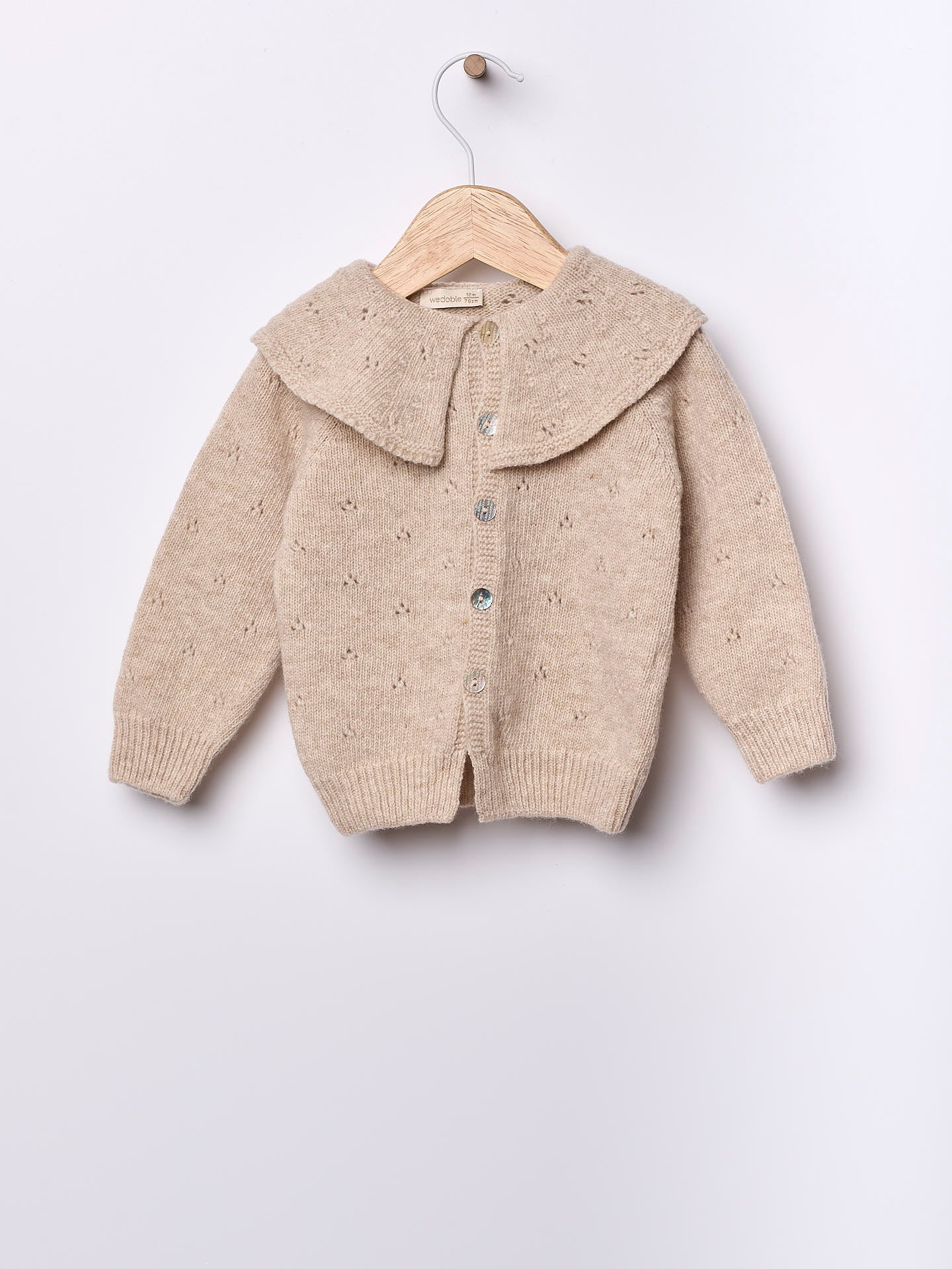 CARDIGAN KNITTED IN MERINO WOOL HAPPY GIRL