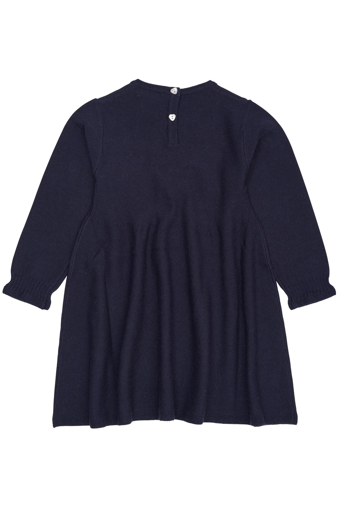 MERINO LS CABLE DRESS W HEARTS
