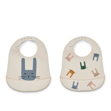 TILDA PRINTED SILICONE BIB 2-PACK