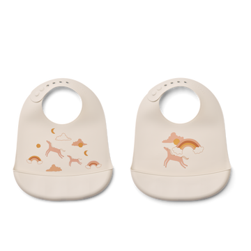 TILDA PRINTED SILICONE BIB 2-PACK