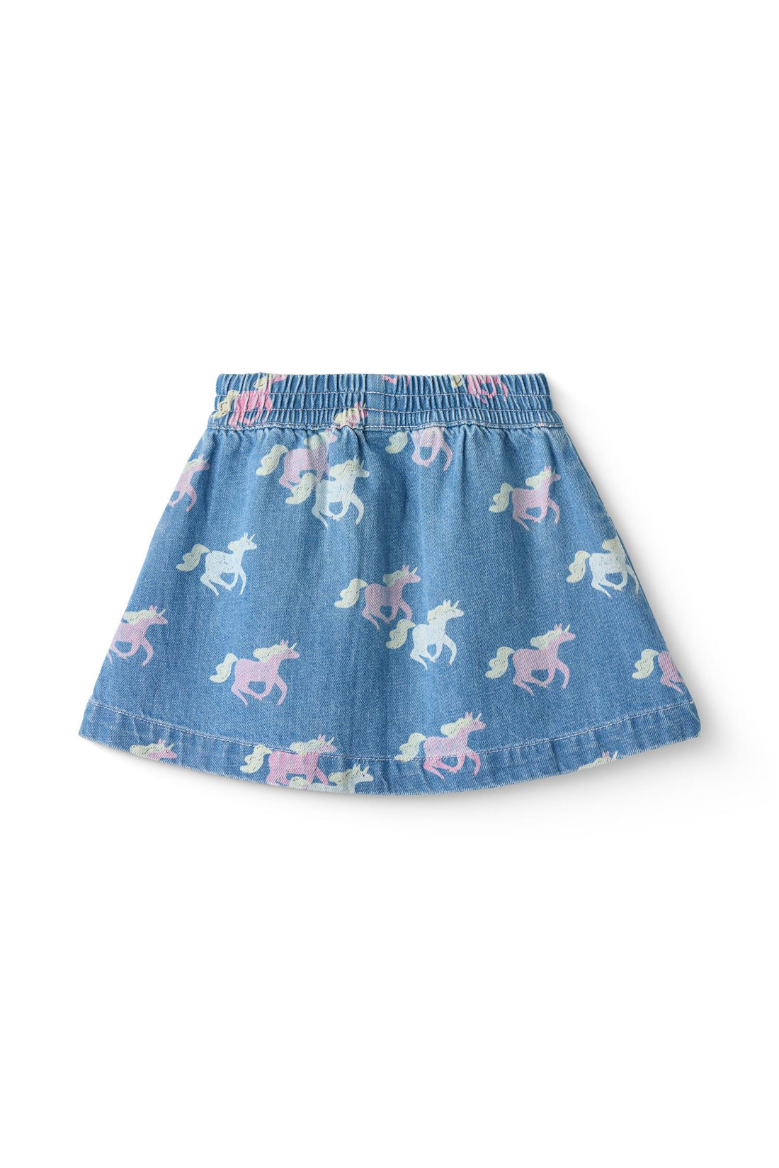 DENIM SKIRT W UNICORN PRINT