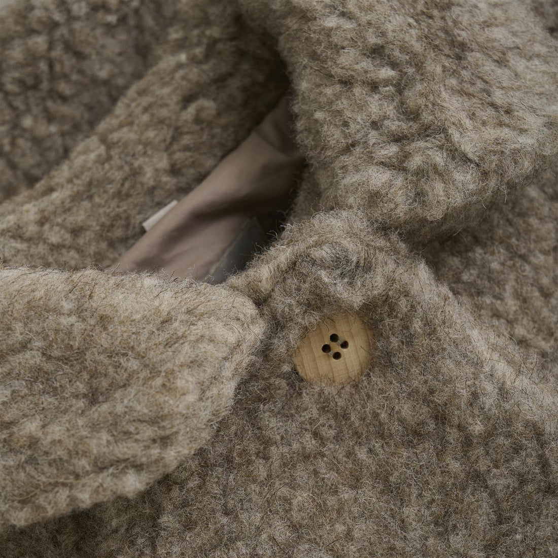 COAT WOOL TEDDY W LINING