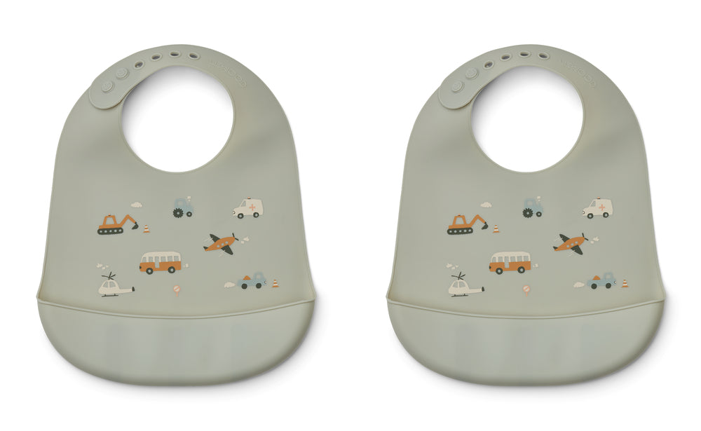 TILDA PRINTED SILICONE BIB 2-PACK