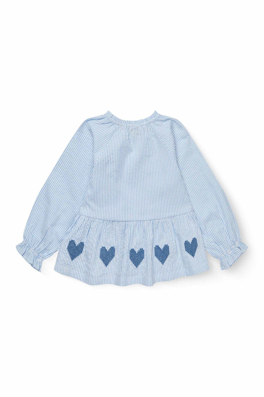 SEERSUCKER LS BLOUSE W. EMB
