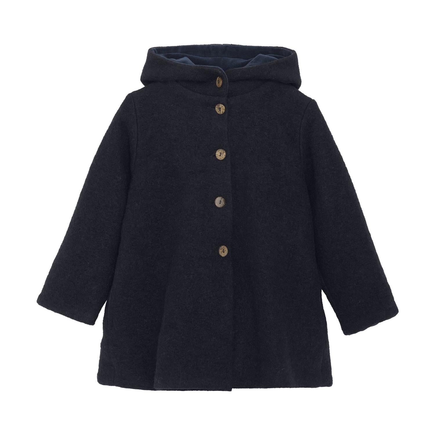 COAT HOOD WOOL W. LINING