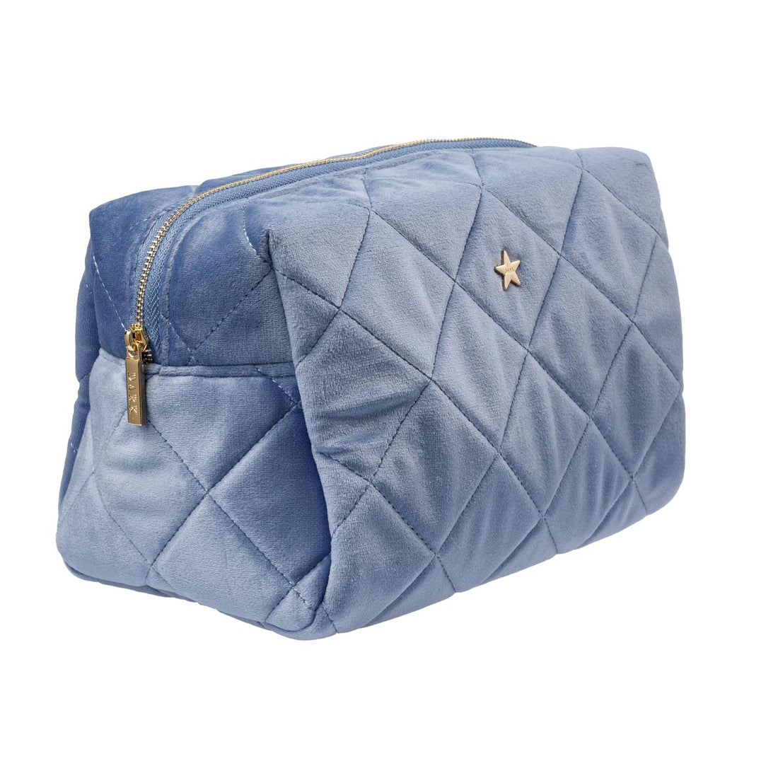 VELVET QUILTED MAKE-UP POUCH LARGE