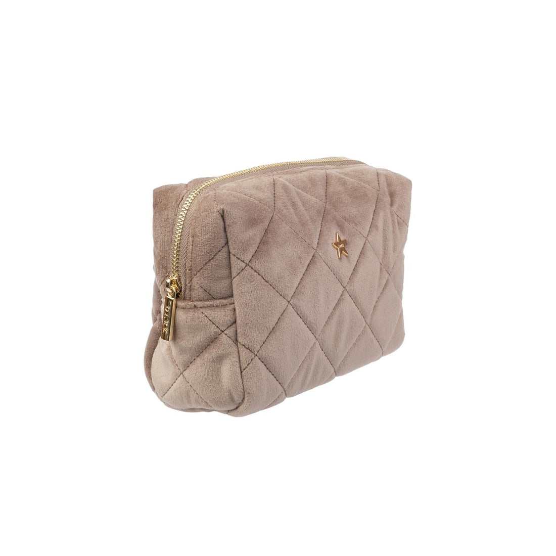 VELVET QUILTED MAKE-UP POUCH SMALL