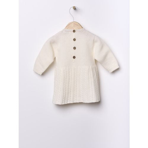 DRESS KNITTED IN MERINO WOOL SNOWFLAKE
