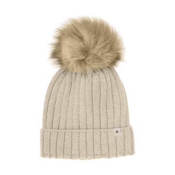 HAT KNIT ALPACA POMPOM