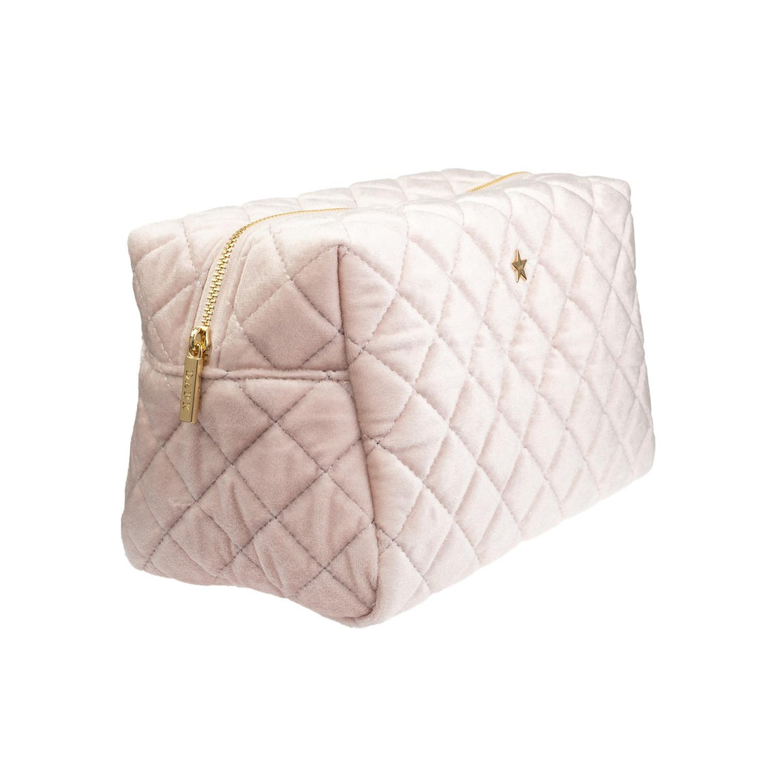 VELVET QUILTED MAKE-UP POUCH SMALL