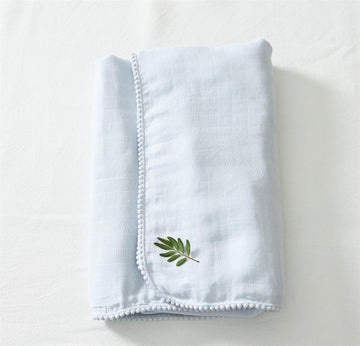 POM POM  MUSLIN BLANKET