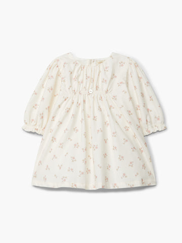 BOMBAZINE FLORAL PRINT DRESS