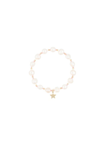 PEARL BEAD BRACELET W/GLASS BEADS