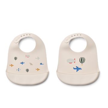TILDA PRINTED SILICONE BIB 2-PACK