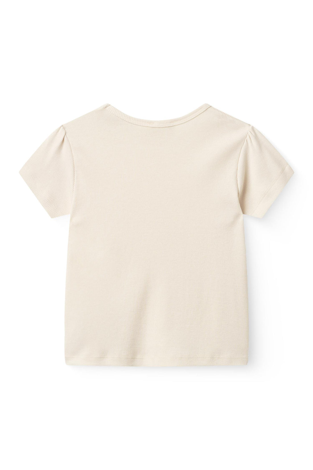 MODAL RIB TEE SS W. RUFFLE SLEEVES