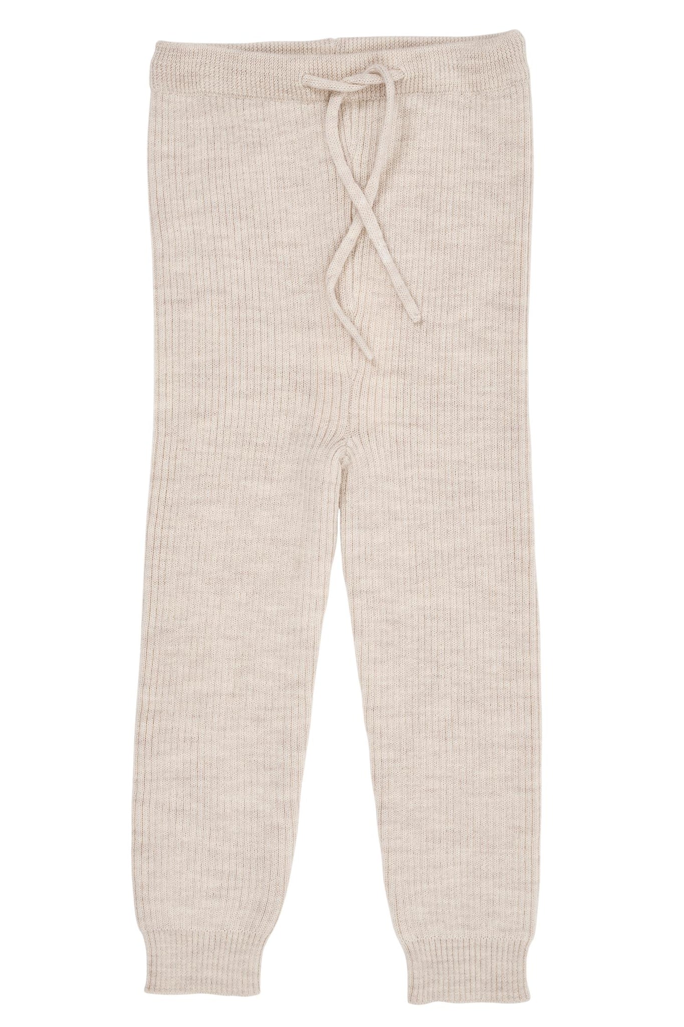 MERINO RIB LEGGINGS W DRAWSTRINGS