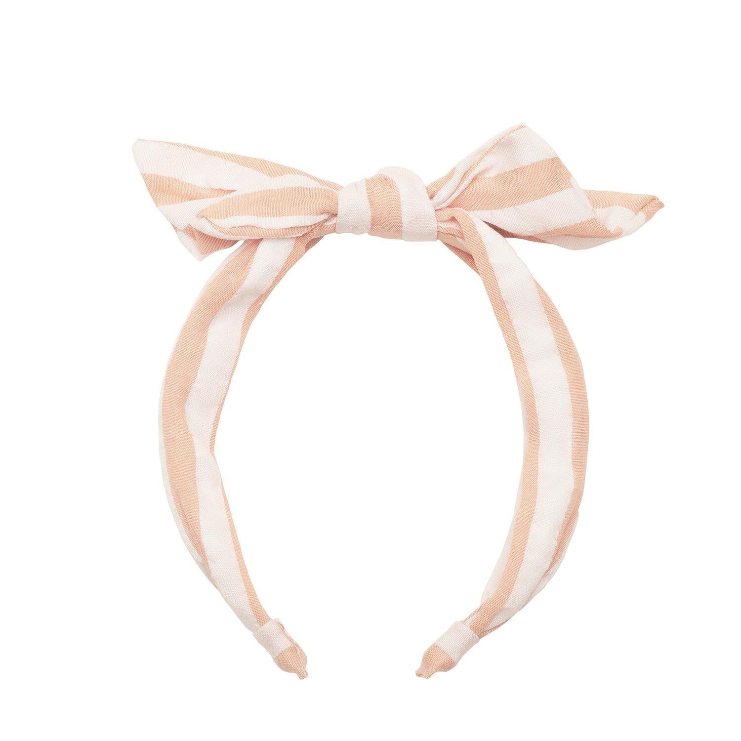 WIDE STRIPE TIE HEADBAND