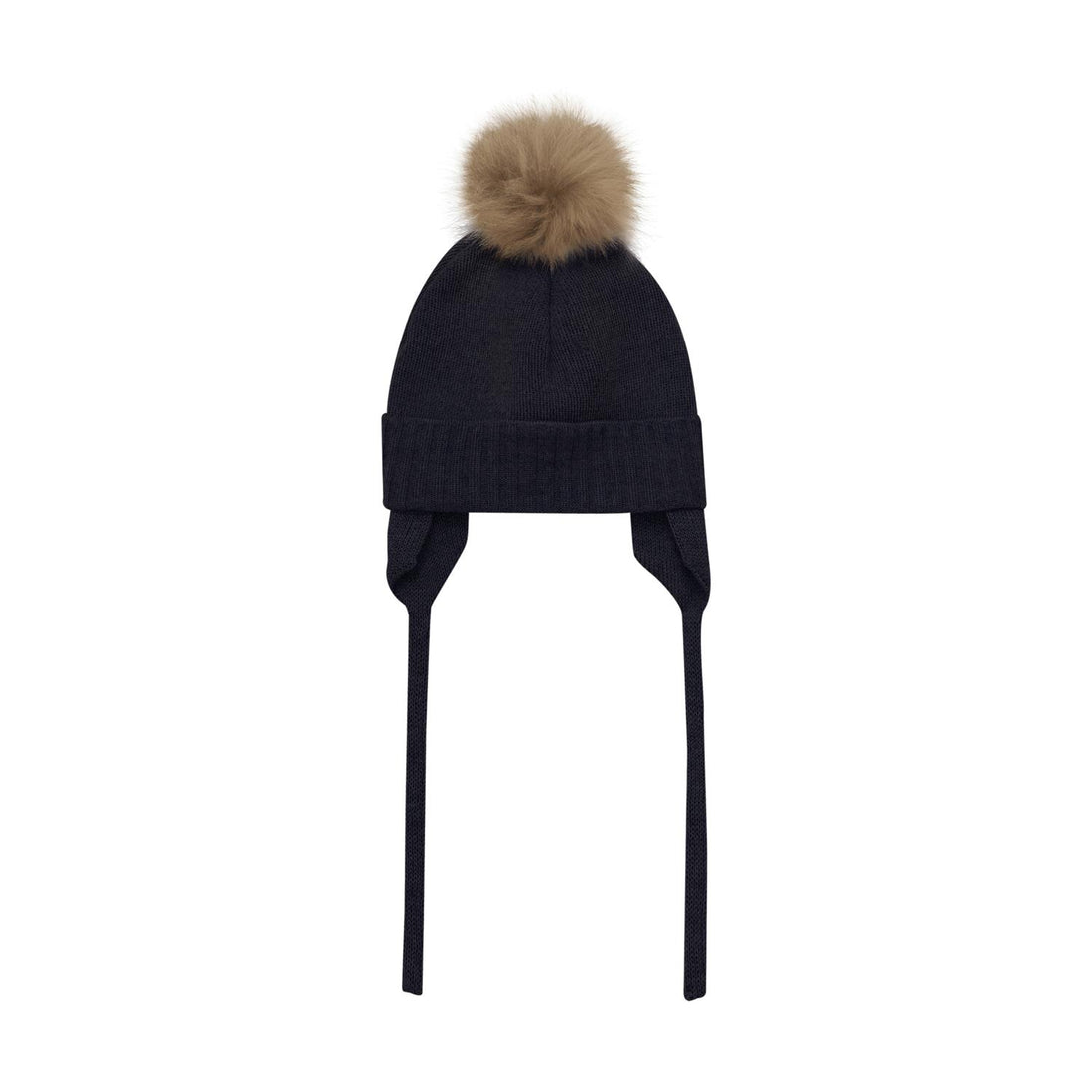BONNET WOOL KNIT ALPACA POMPOM