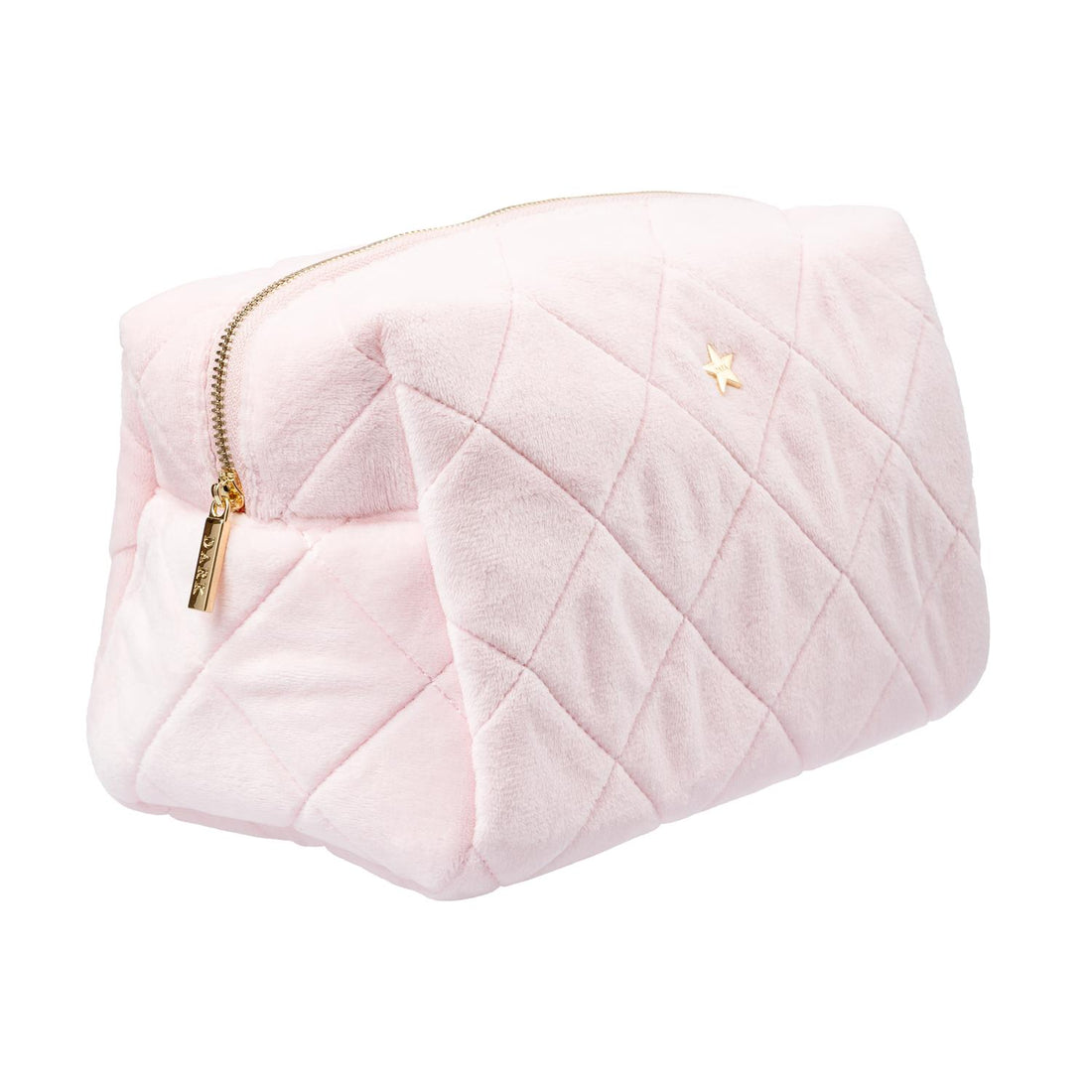 VELVET QUILTED MAKE-UP POUCH LARGE