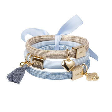 HAIR TIES 3PK CHARM COMBO
