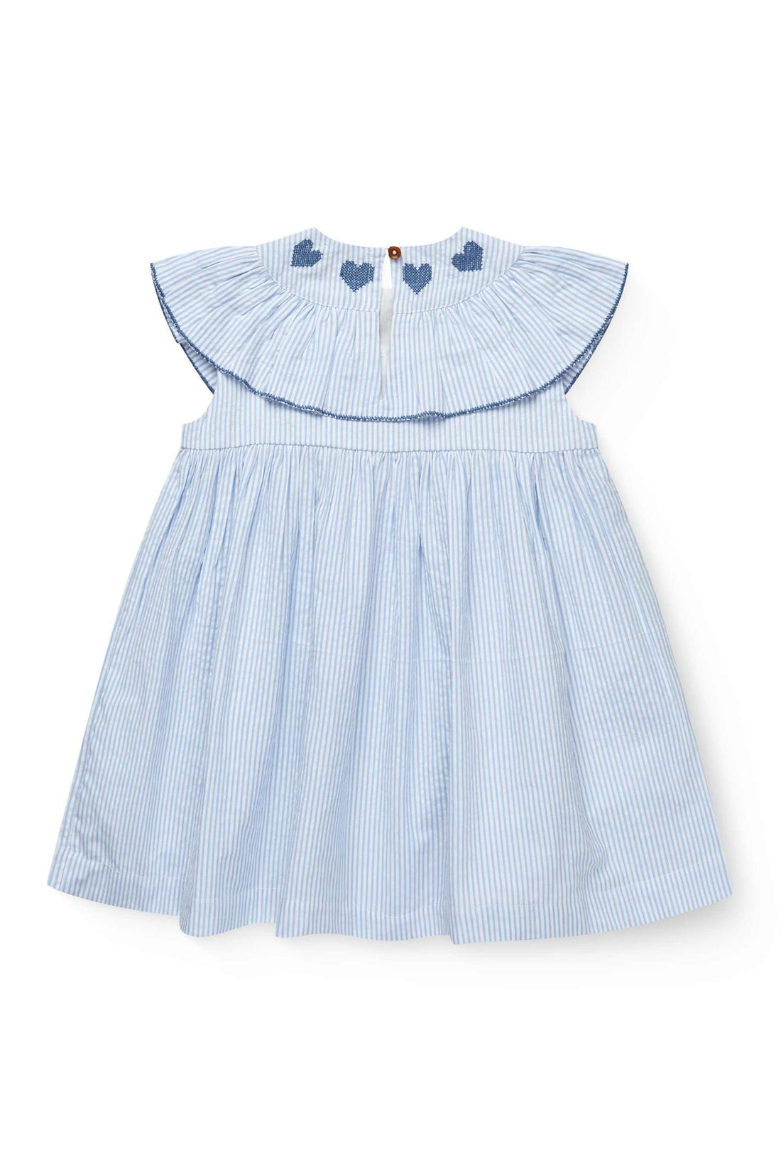 SEERSUCKER DRESS W/HEART