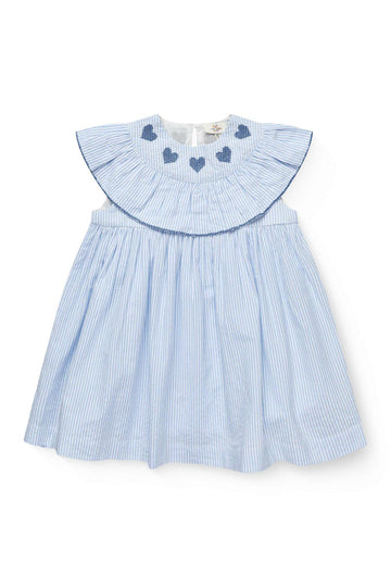 SEERSUCKER DRESS W/HEART