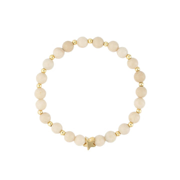 STONE BEAD BRACELET 6MM