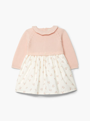 LONG SLEEVED DRESS WITH FLOWER