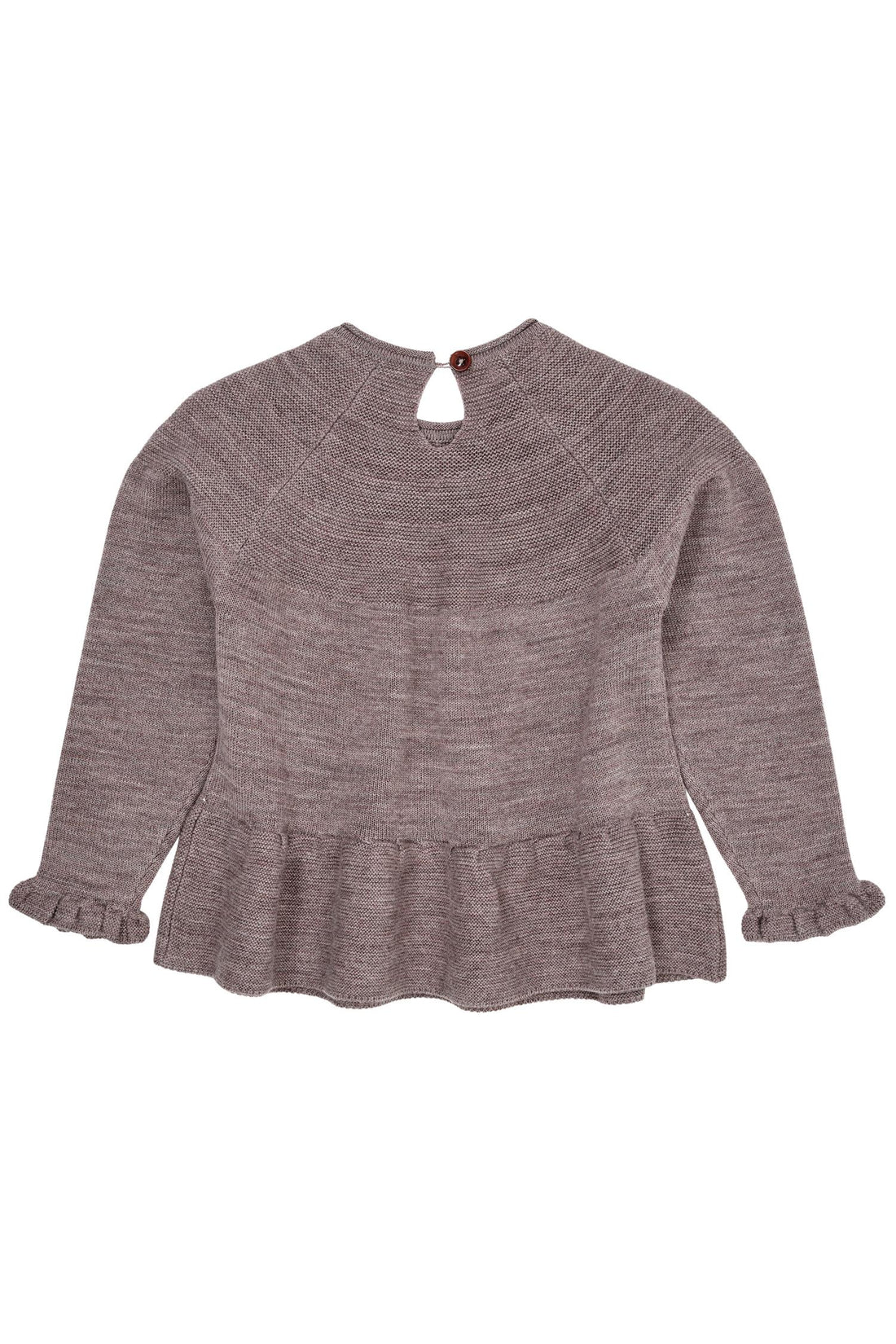 MERINO KNIT BLOUSE WITH FRILL