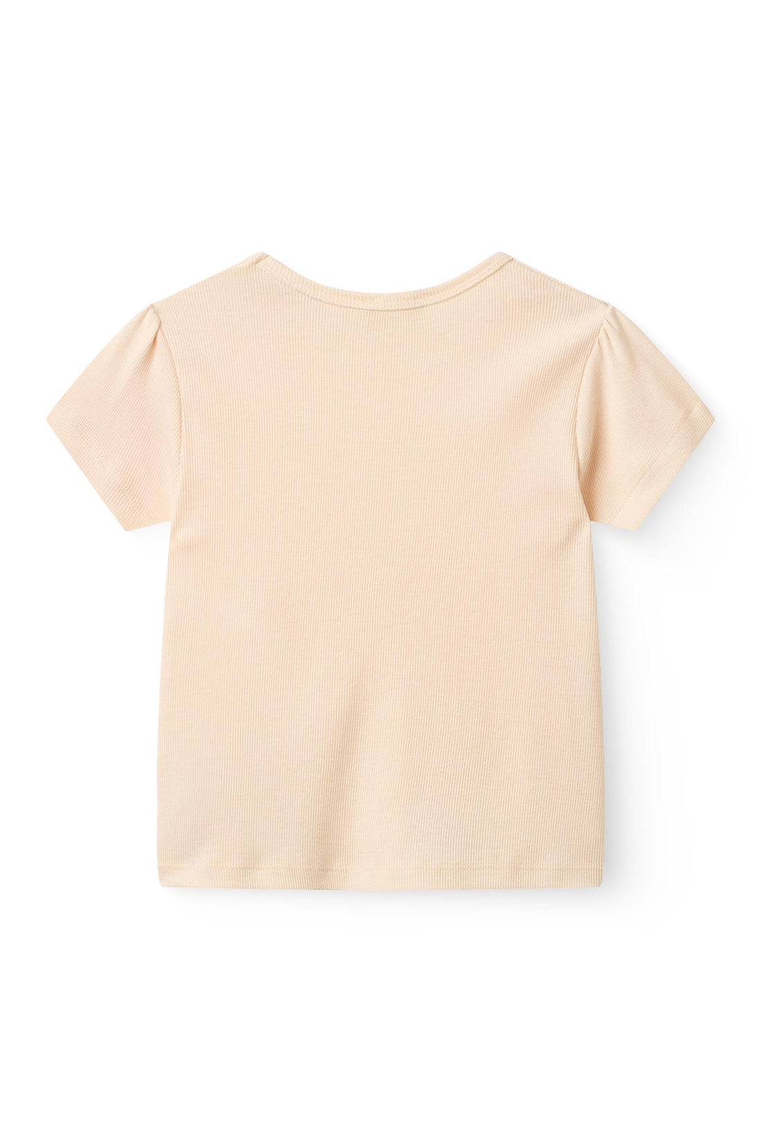 MODAL RIB TEE SS W. RUFFLE SLEEVES