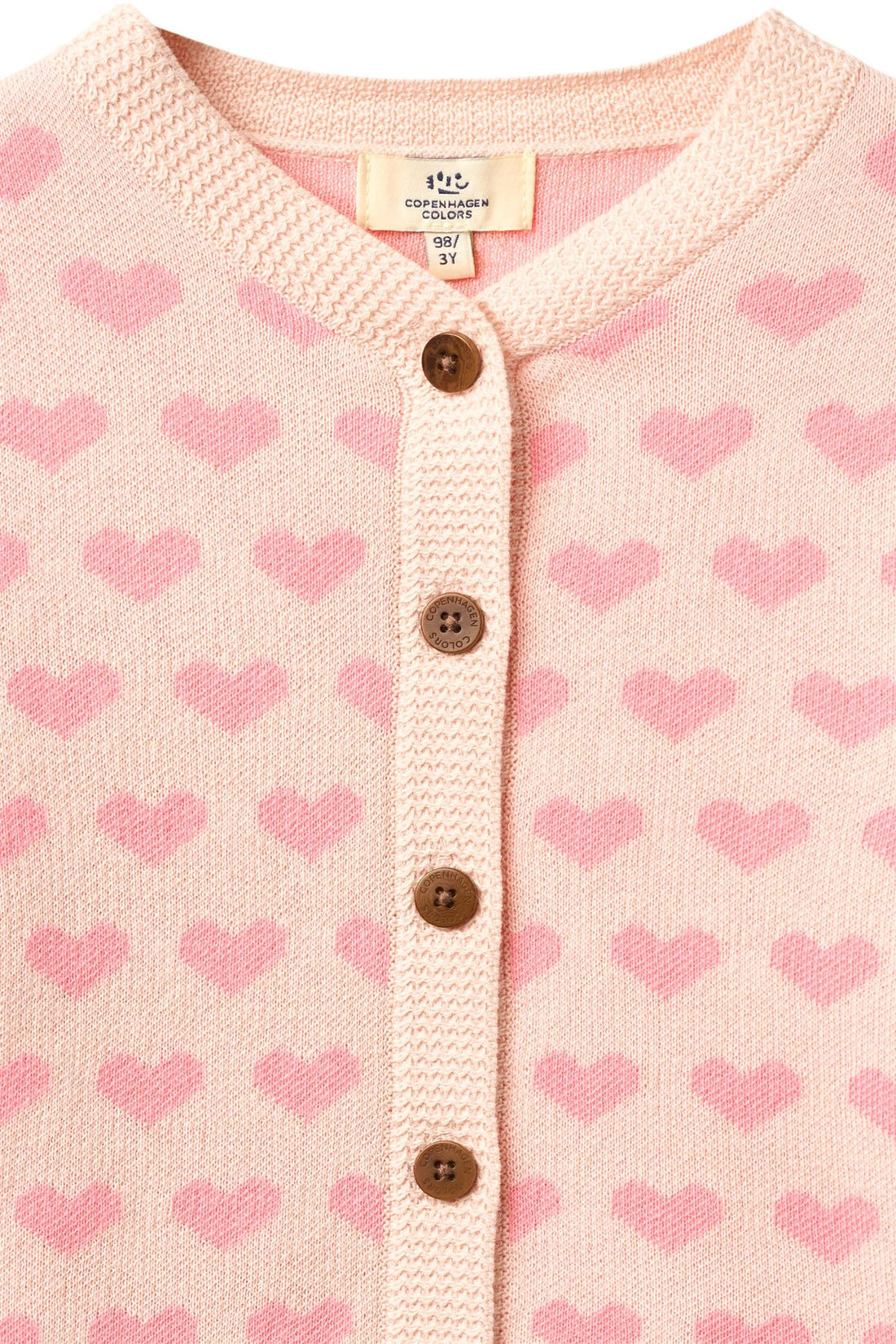 HEART CARDIGAN W. CROCHET EDGE